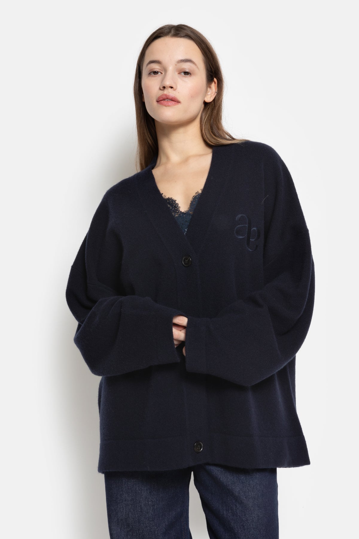 Cardigan en maille Olympia | Bleu Marine