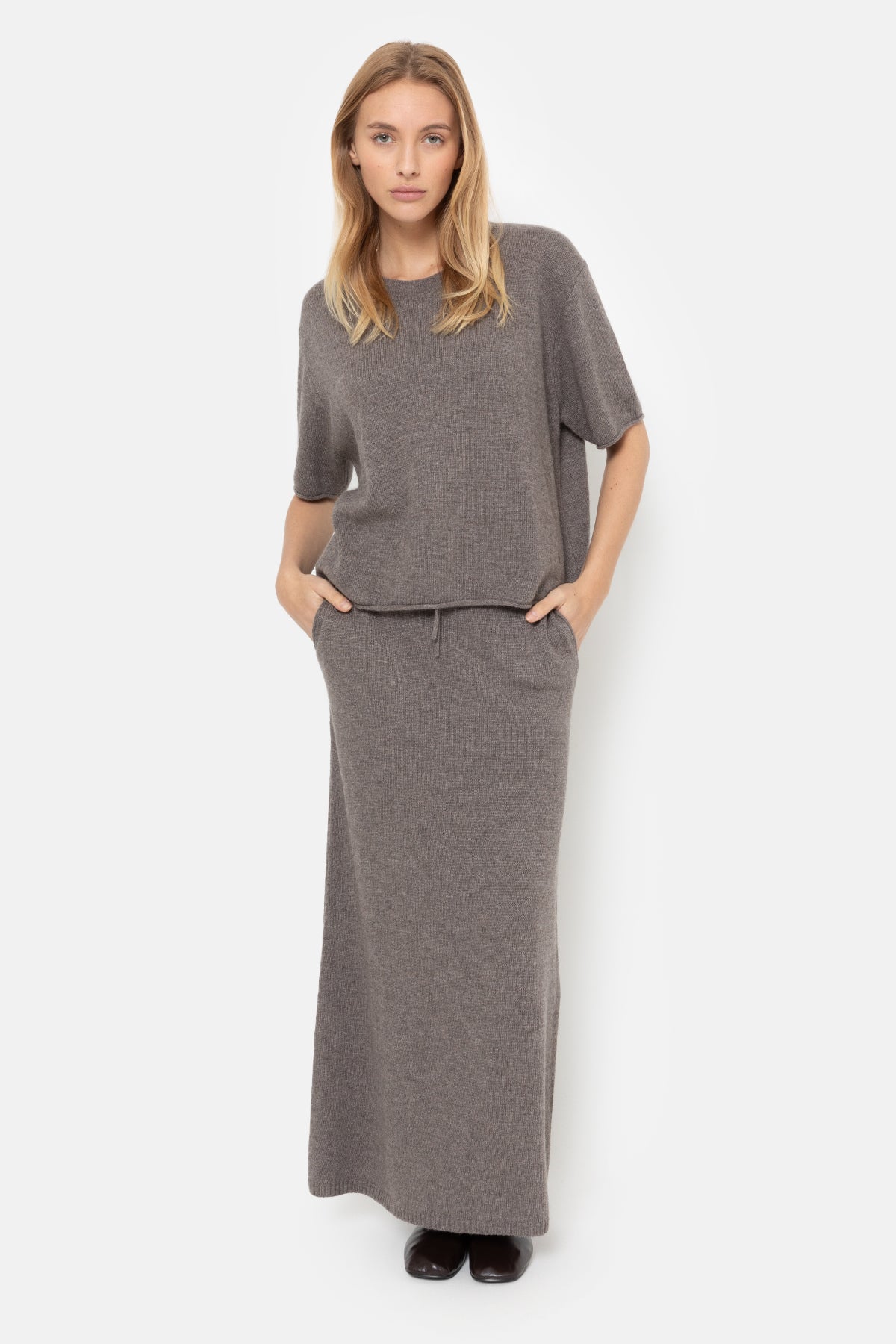 Jupe Longue Tricot Maggy | Taupe