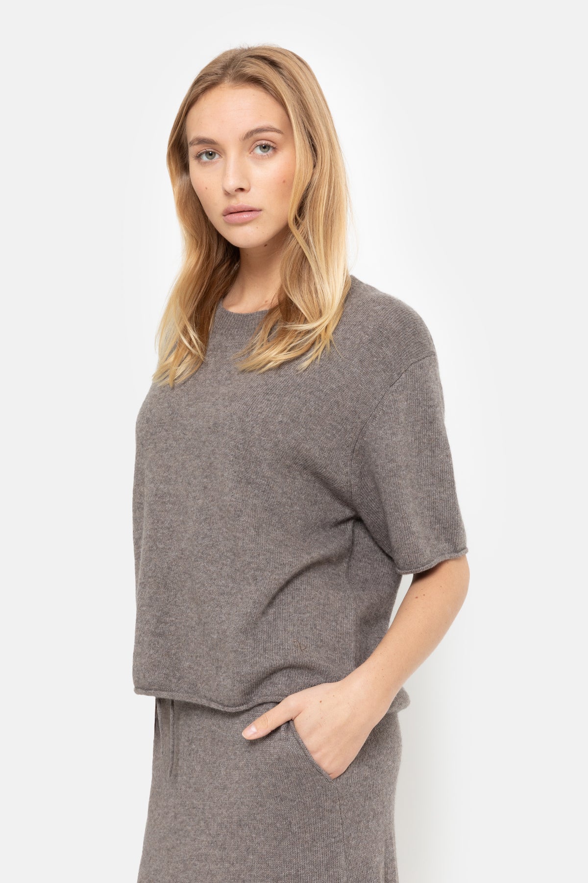 Jupe Longue Tricot Maggy | Taupe