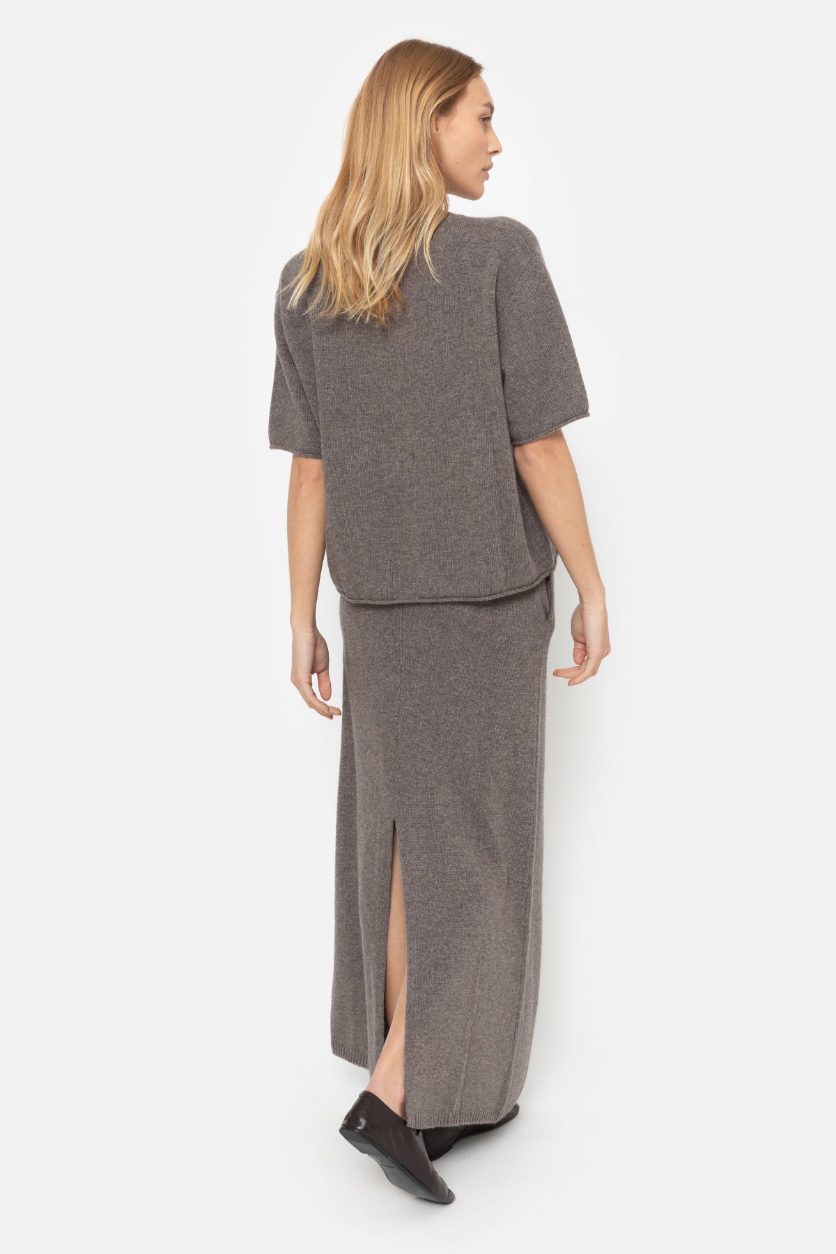 Jupe Longue Tricot Maggy | Taupe