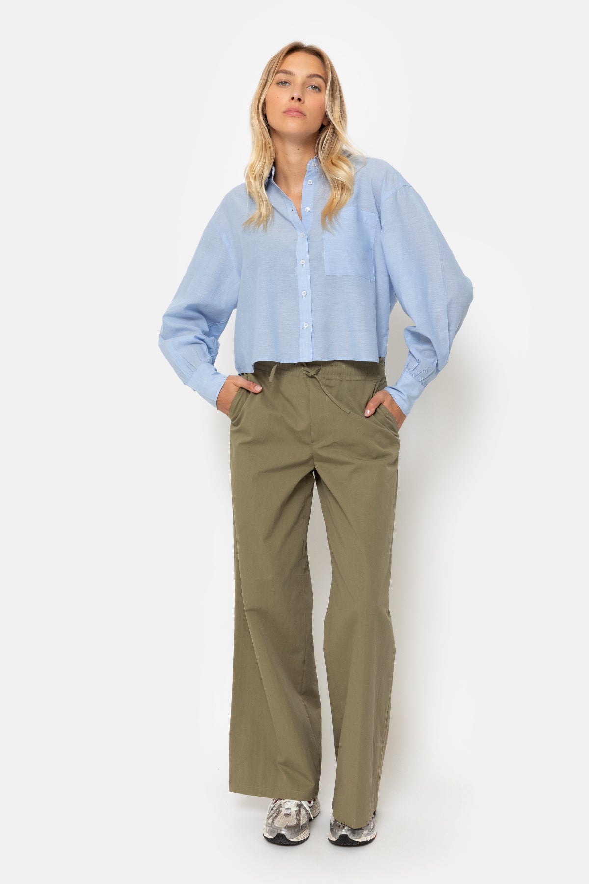  Pantalon large Jules | Vert Khaki 