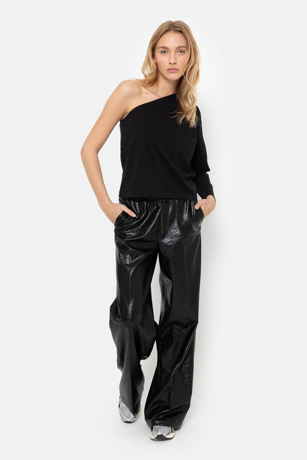 Jules Pantalon en Similicuir | Noir