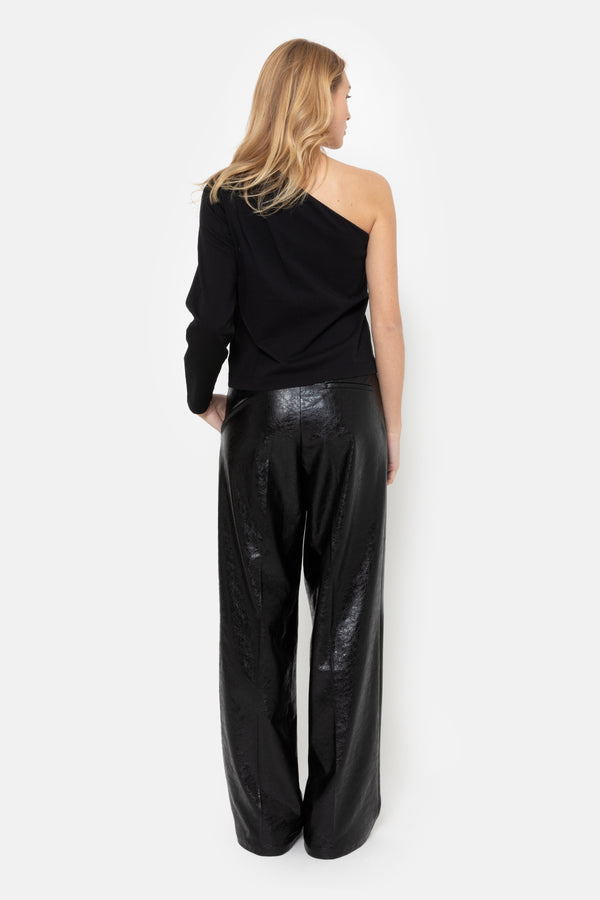 Jules Pantalon en Similicuir | Noir