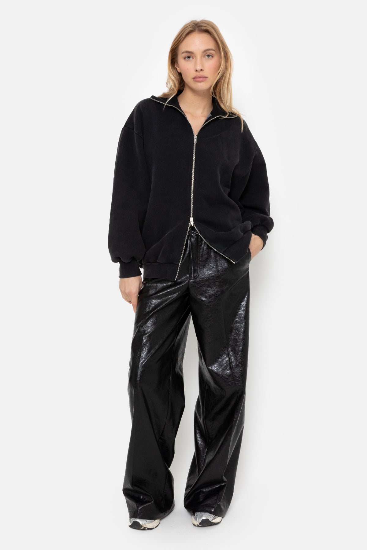 Monaco Cardigan with Zip | Vintage Black