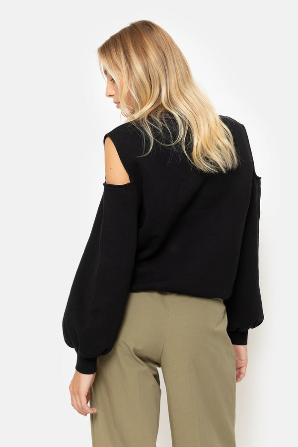 Karate Sweatshirt W/ cutout shoulders | Black