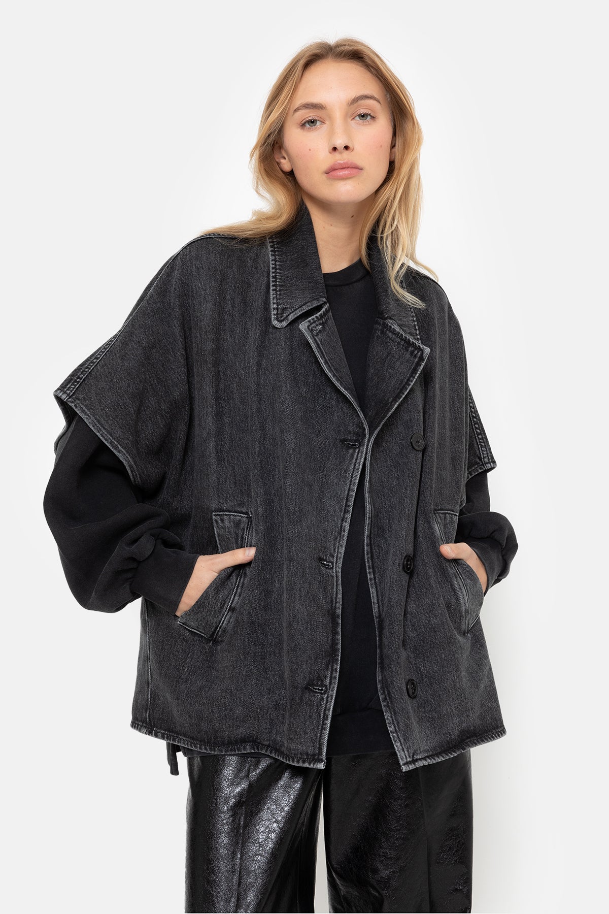 Trench en jean Lauren | Charcoal