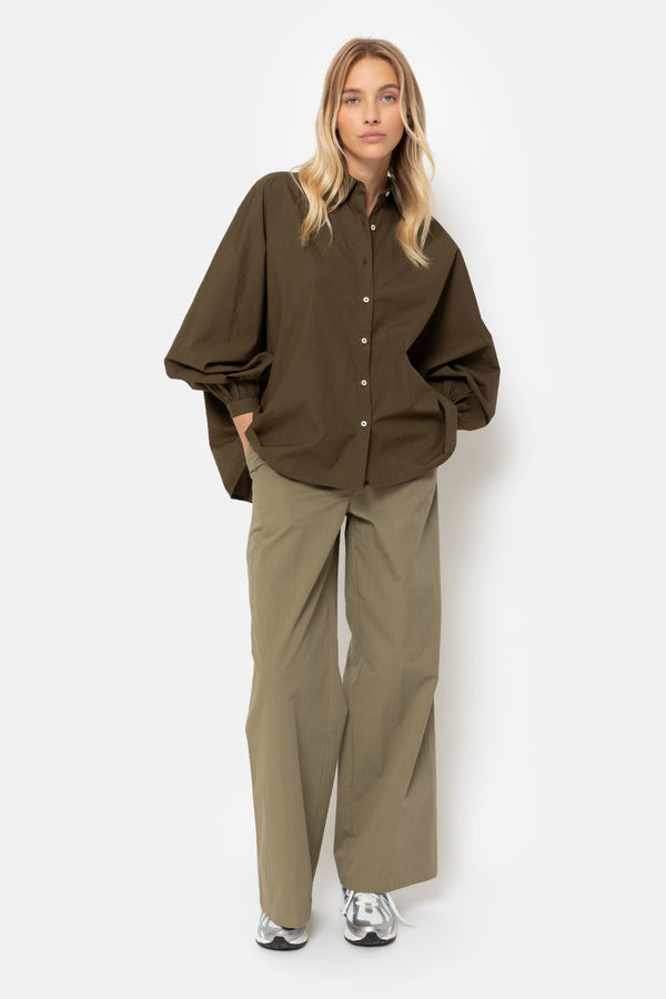 Gala Oversized Shirt | Khaki Green