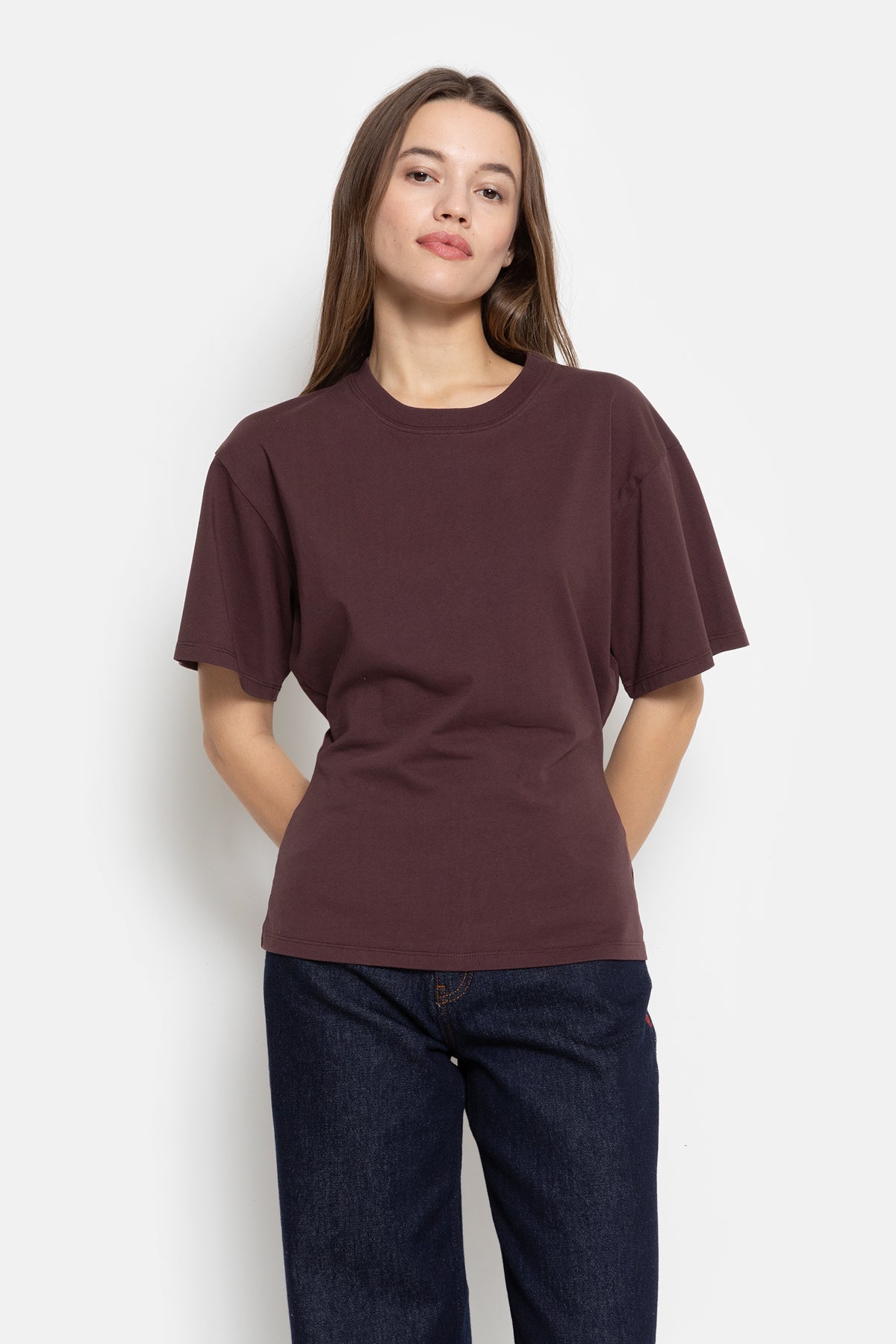 Olga Fitted T-Shirt | Aubergine