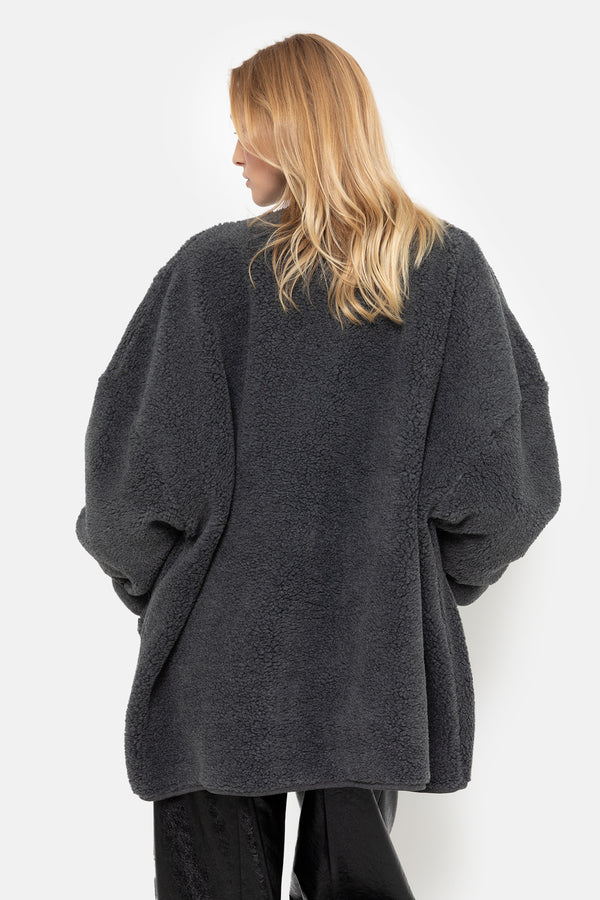 Manteau Hannah en Teddy | Gris Foncé