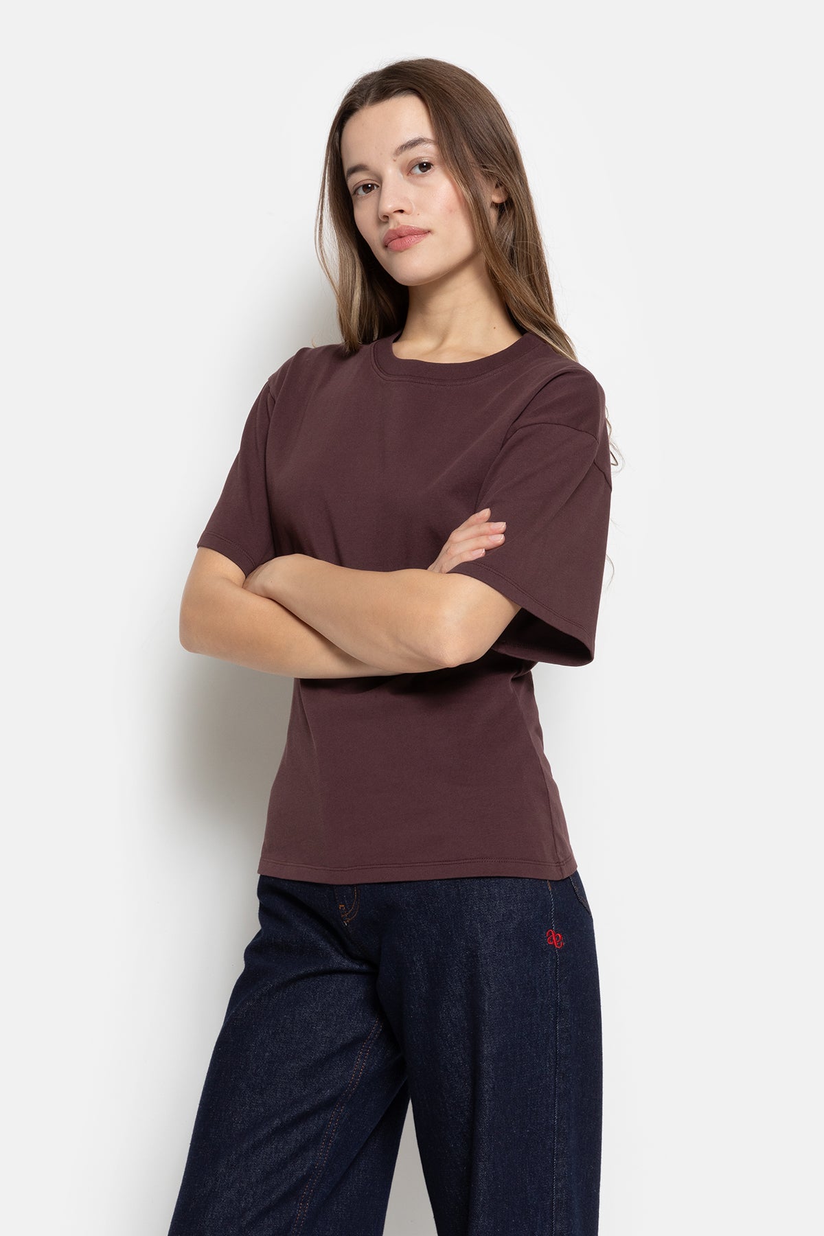 Olga Fitted T-Shirt | Aubergine