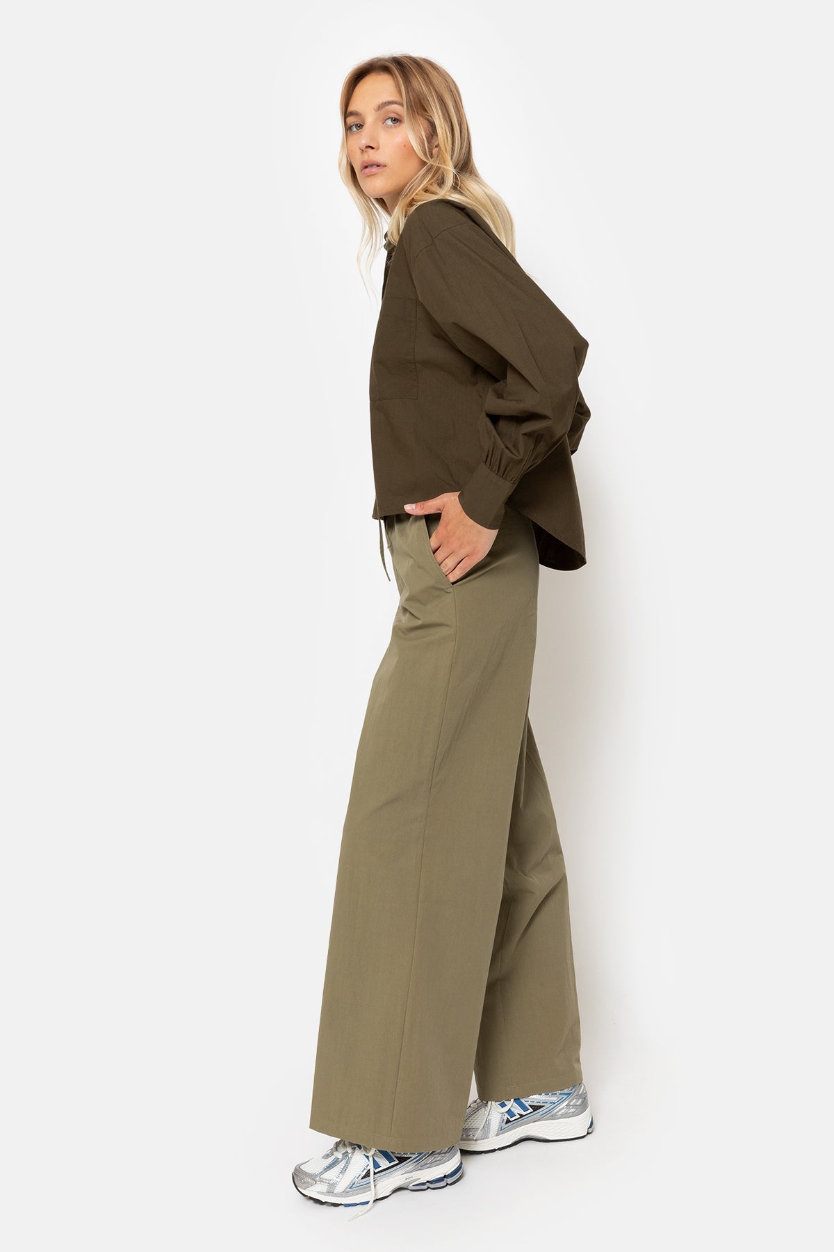  Pantalon large Jules | Vert Khaki 