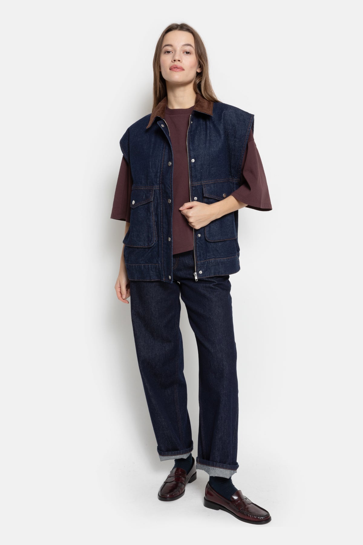Mimi Straight Denim | Dark Blue
