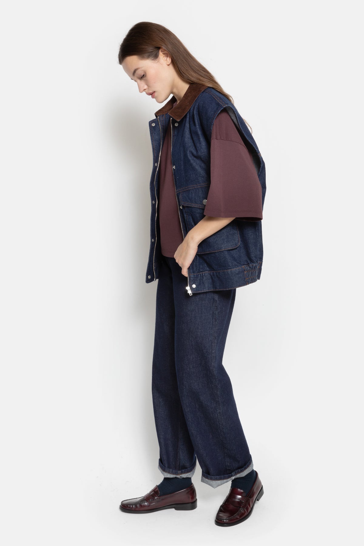 Mimi Straight Denim | Dark Blue