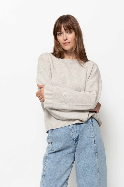 Murielle Knitted Sweater | Light Grey