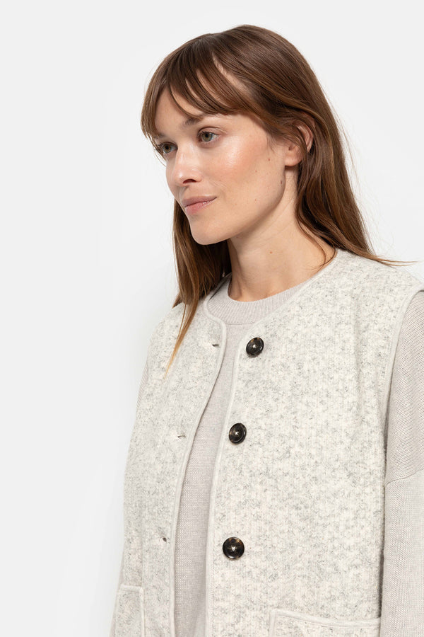 Madison Wooly Veste Sans Manches | Gris Clair