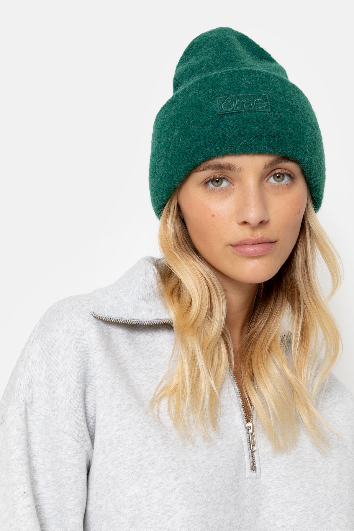 Evrard Knitted Beanie | Emerald Green