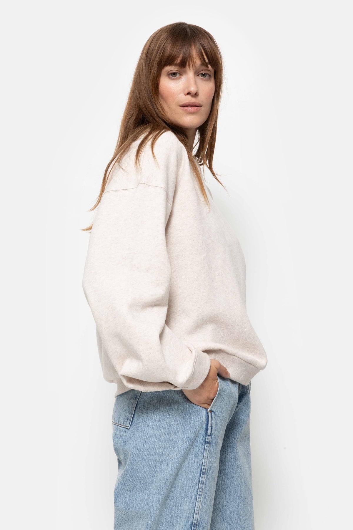 Noodle Sweatshirt | Marled Ivory