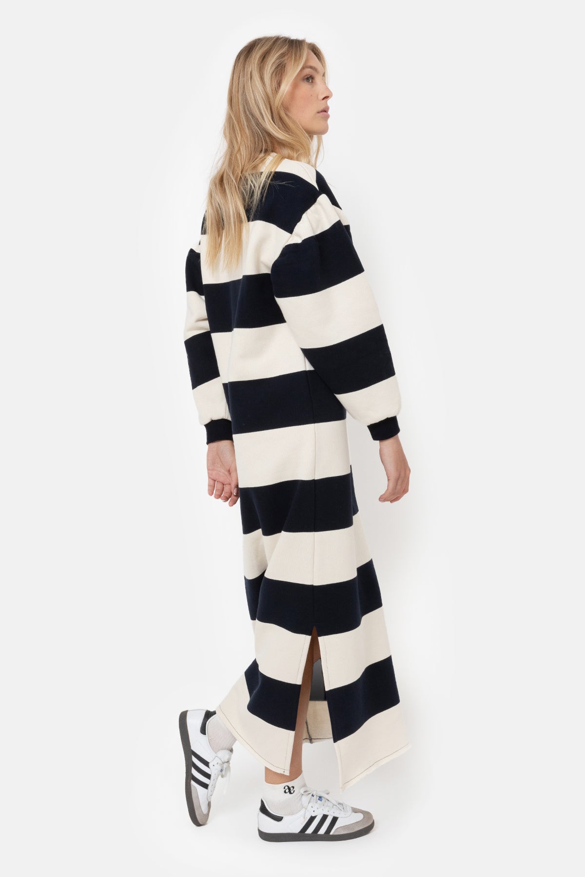 Galvani Sweatshirt Dress | Blue & White stripes