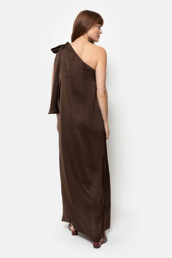 Nimes One Shoulder Dress | Brown