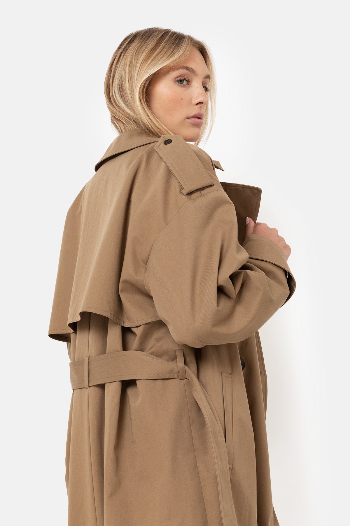 Camel trench outlet coat