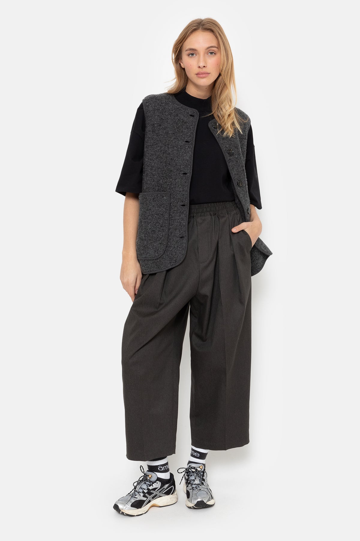 Kick Pantalon plissé | Gris Foncé