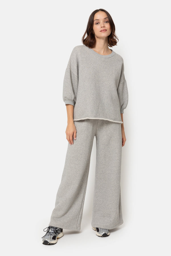 Liv Sweatshirt 3/4 Sleeves | Marled Grey