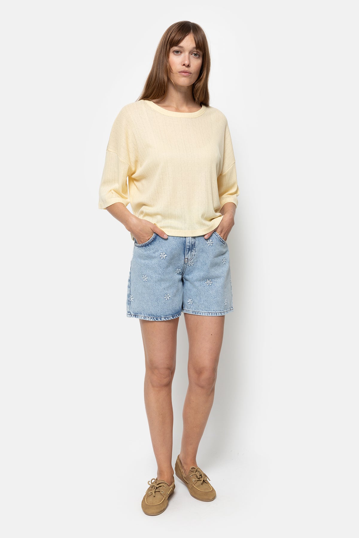 T-Shirt Klaxon | Dentelle Jaune Clair 