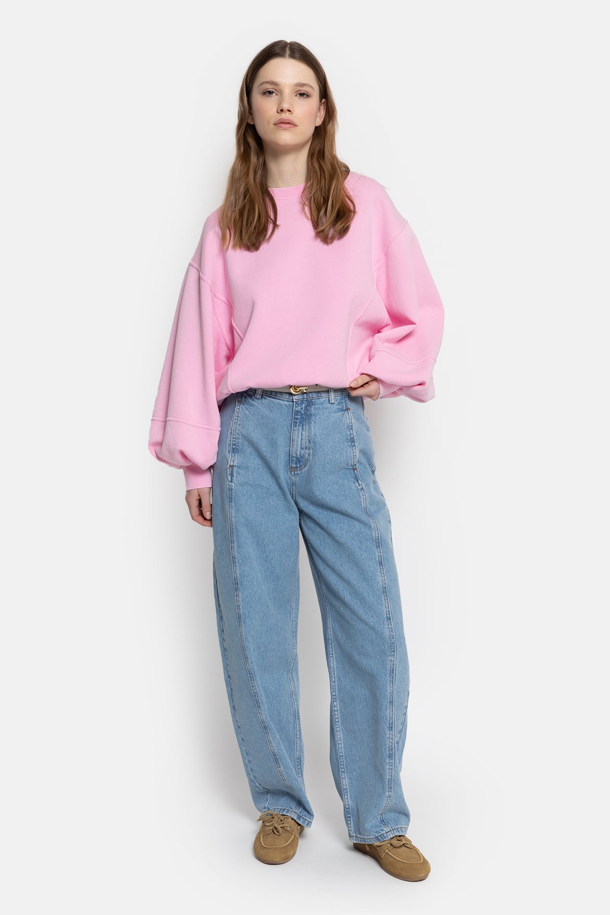 Nils Balloon Denim Pants | Light Blue