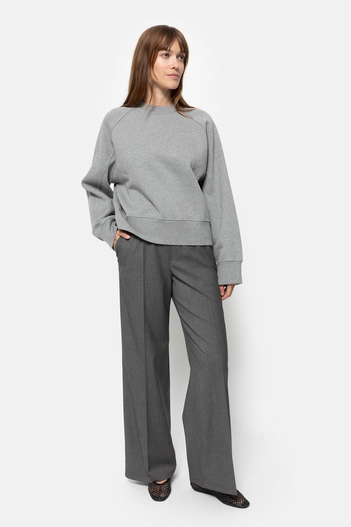 Jules Wide Pants | Charcoal