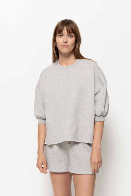 Liv Sweatshirt 3/4 Sleeves | Marled Grey