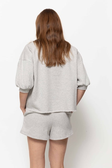 Liv Sweatshirt 3/4 Sleeves | Marled Grey