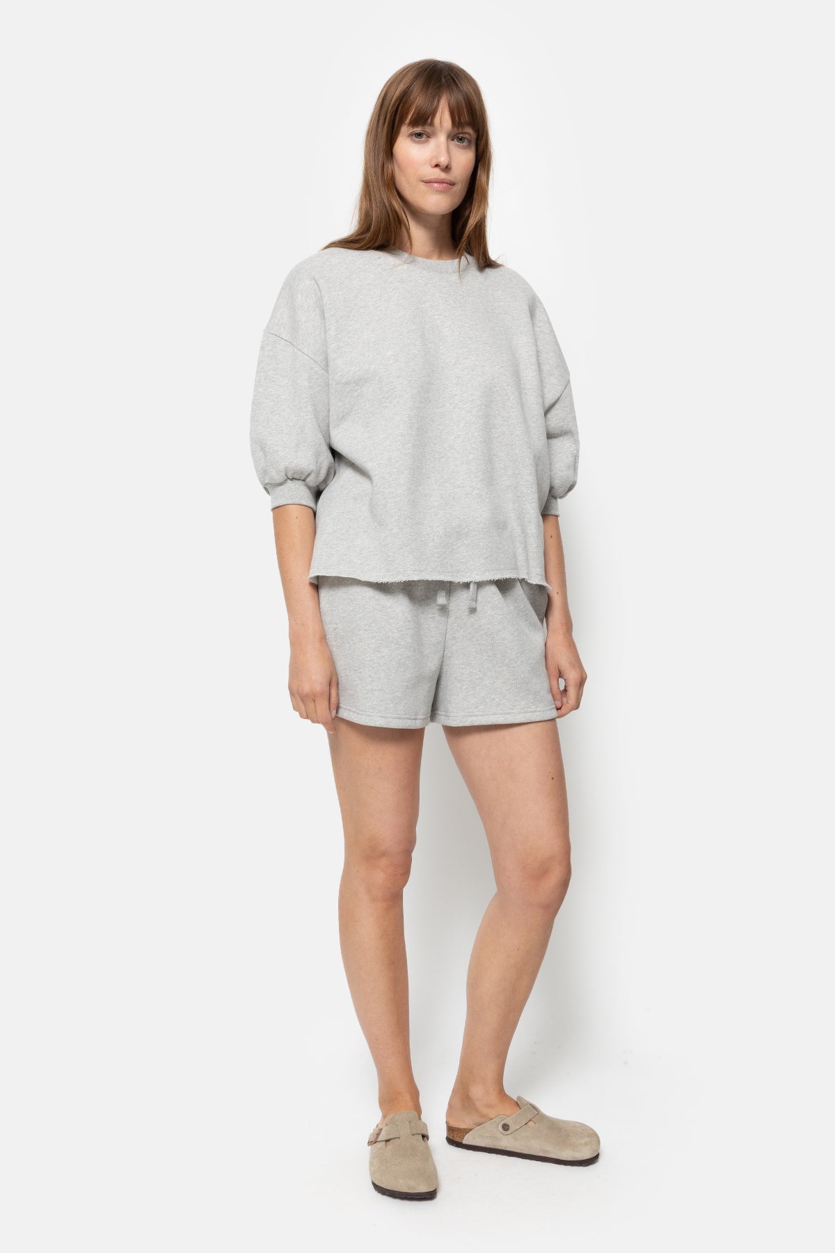 Liv Sweatshirt 3/4 Sleeves | Marled Grey