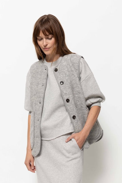Liv Sweatshirt 3/4 Sleeves | Marled Grey