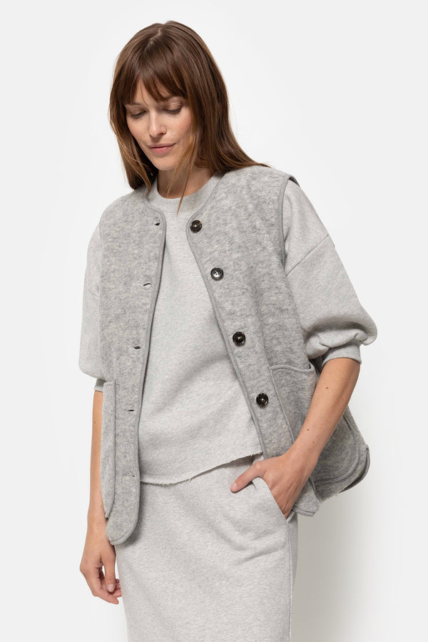 Madison Wooly Veste Sans Manches | Gris Chiné