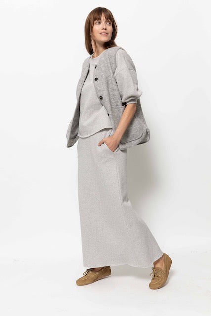 Madison Wooly Sleeveless Jacket |  Marled Grey
