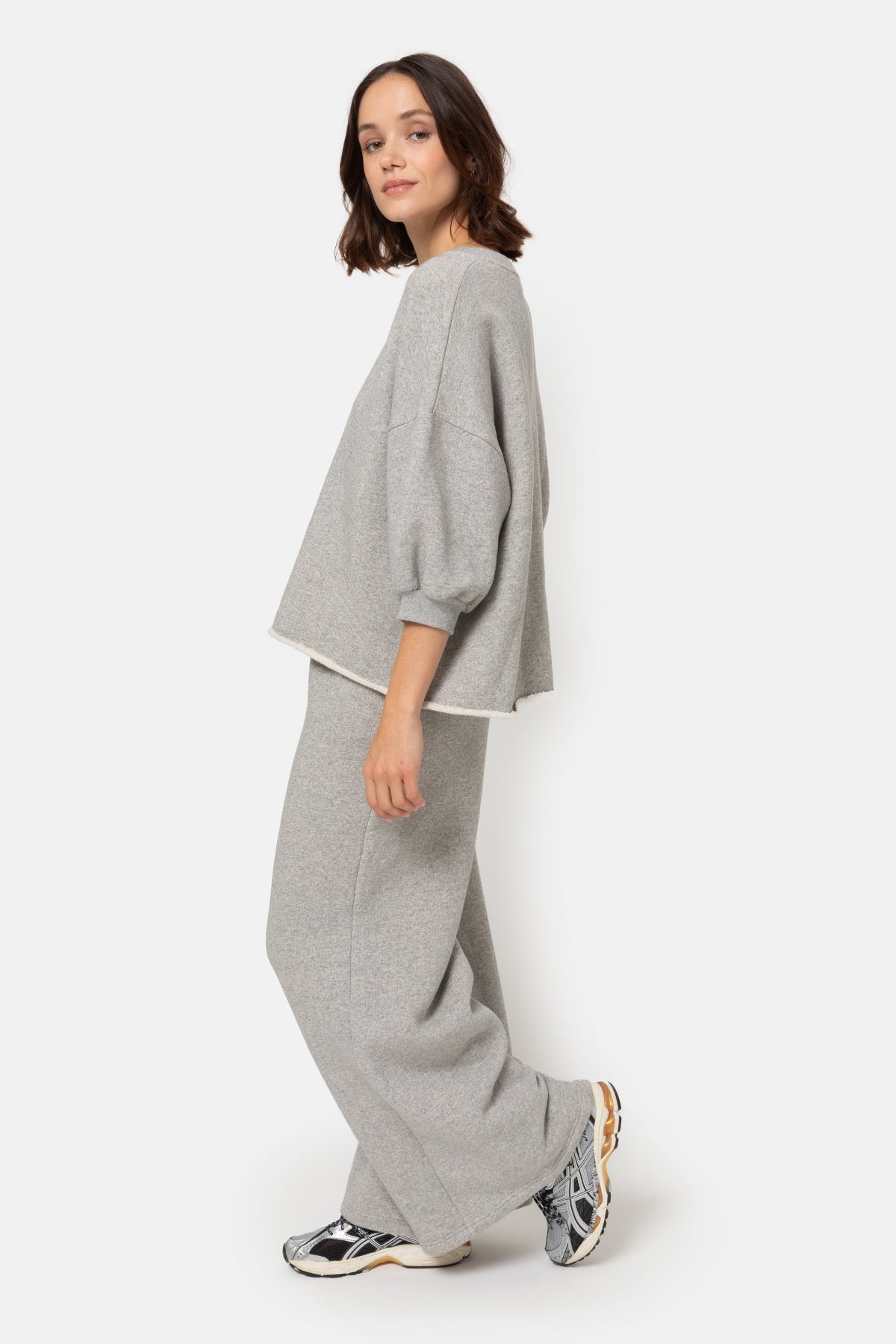 Liv Sweatshirt 3/4 Sleeves | Marled Grey