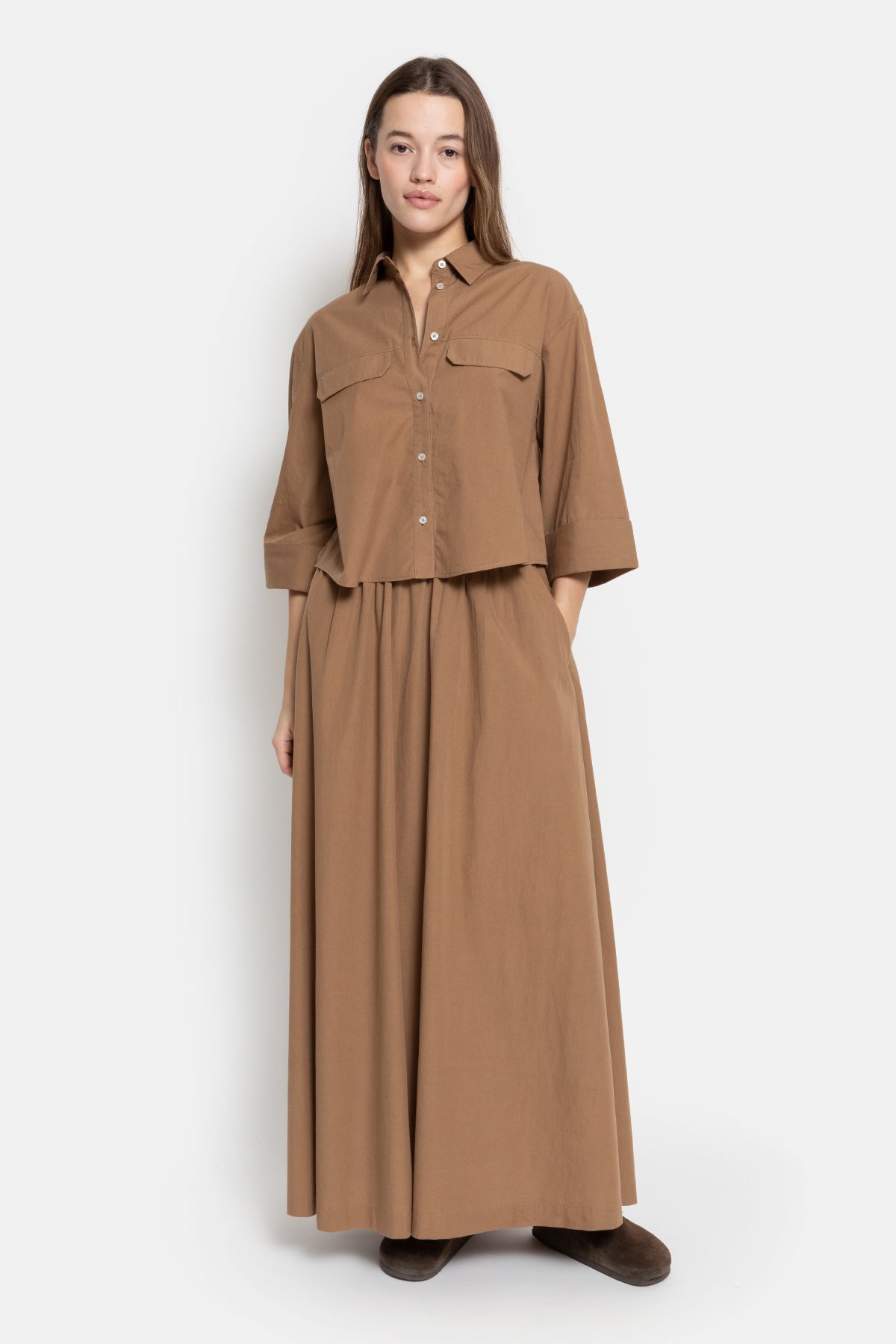 Jupe Longue Kilt | Camel