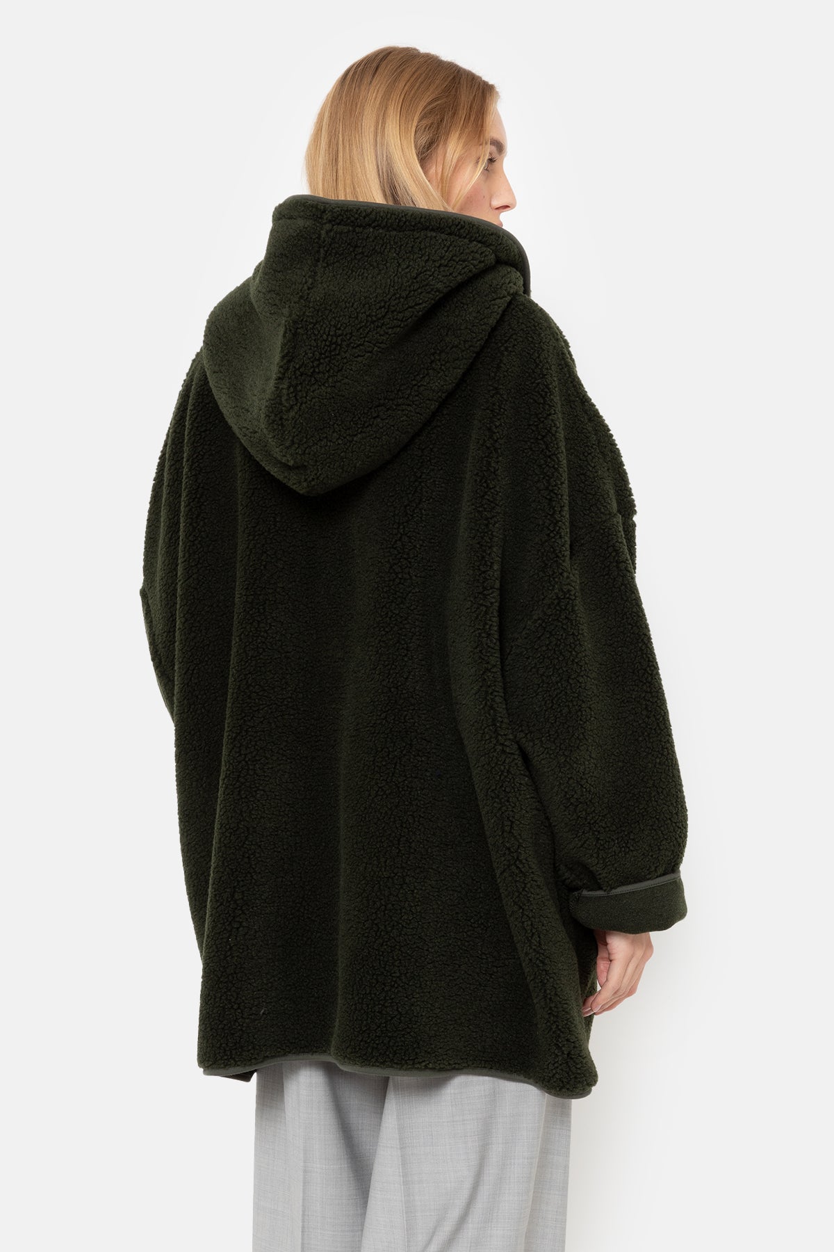 Kenji Veste à Capuche Teddy | Vert Foncé
