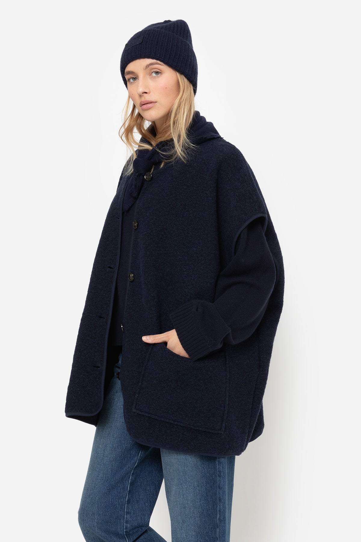 Martje Bonnet Tricoté | Bleu Marine