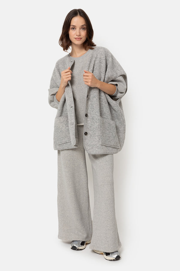 Ines Wooly Oversized Jacket |  Light Grey