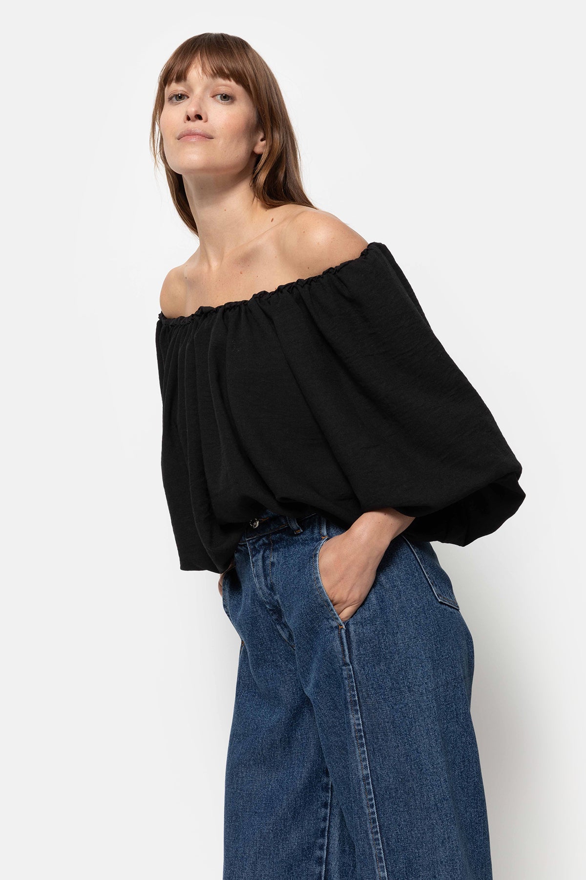 Now Off Shoulder Top | Black – Âme antwerp