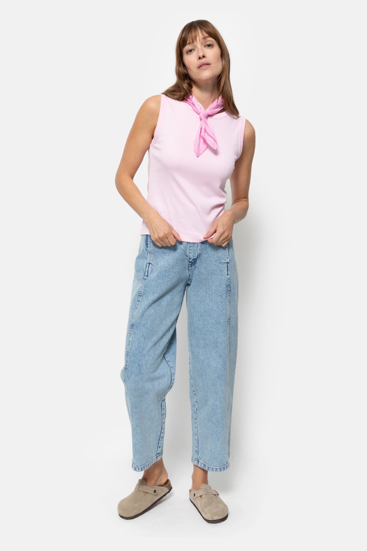 Nils Balloon Denim Pants | Light Blue