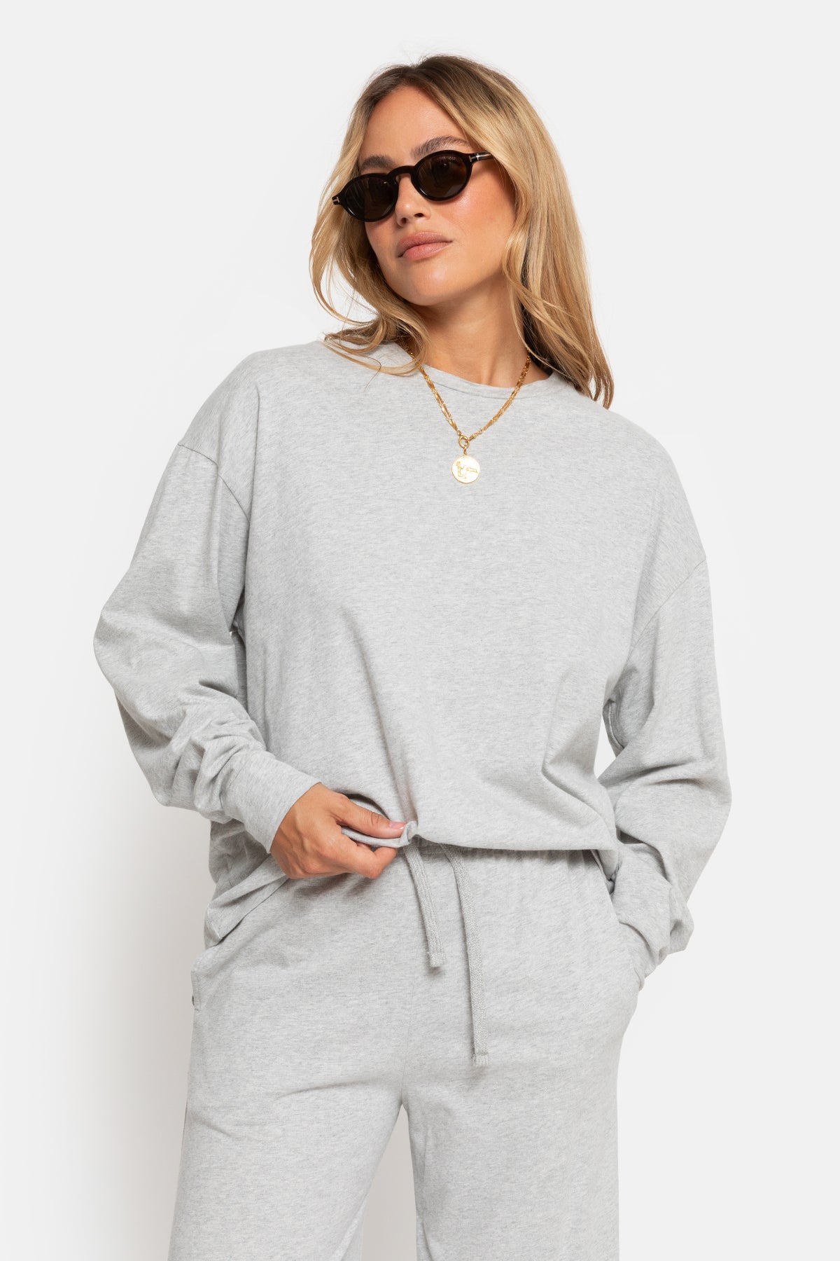 Orbit Long sleeve T-Shirt | Marled Grey