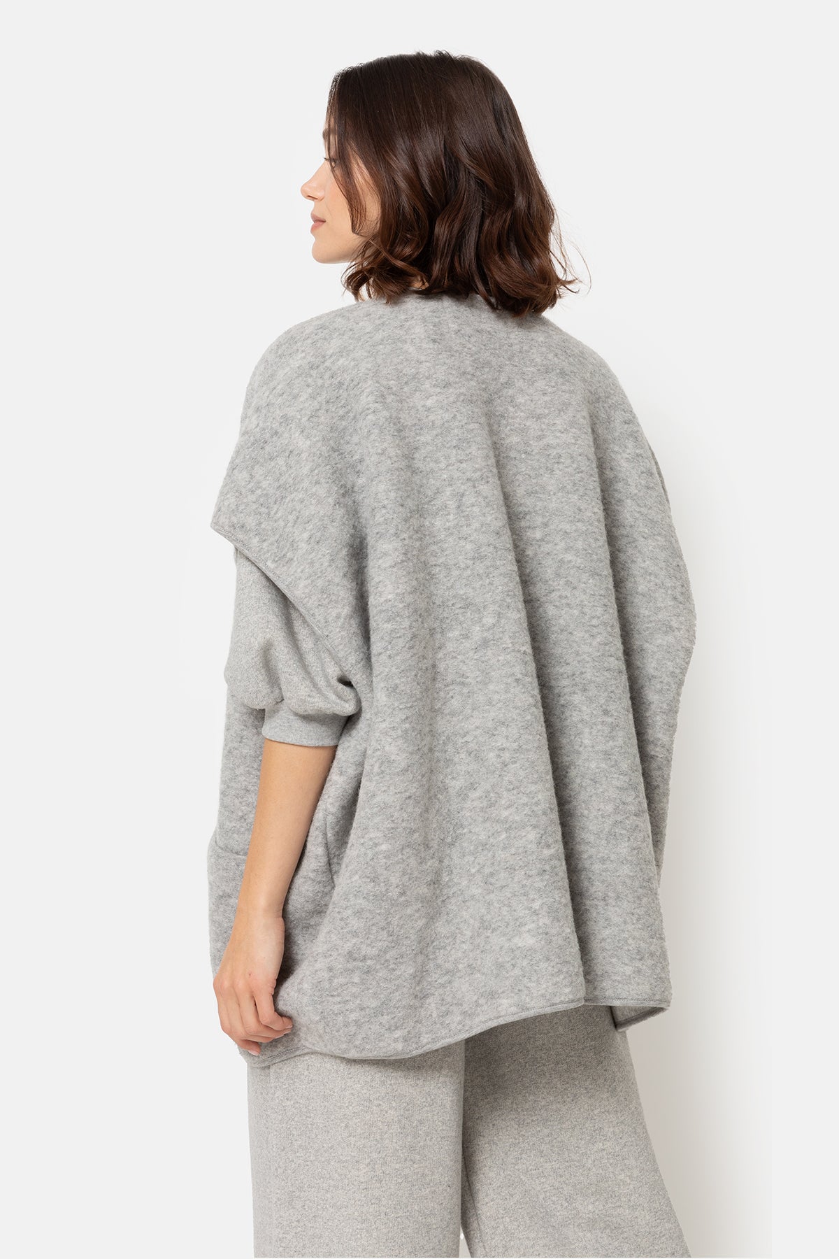 Ines Wooly Oversized Jacket |  Light Grey