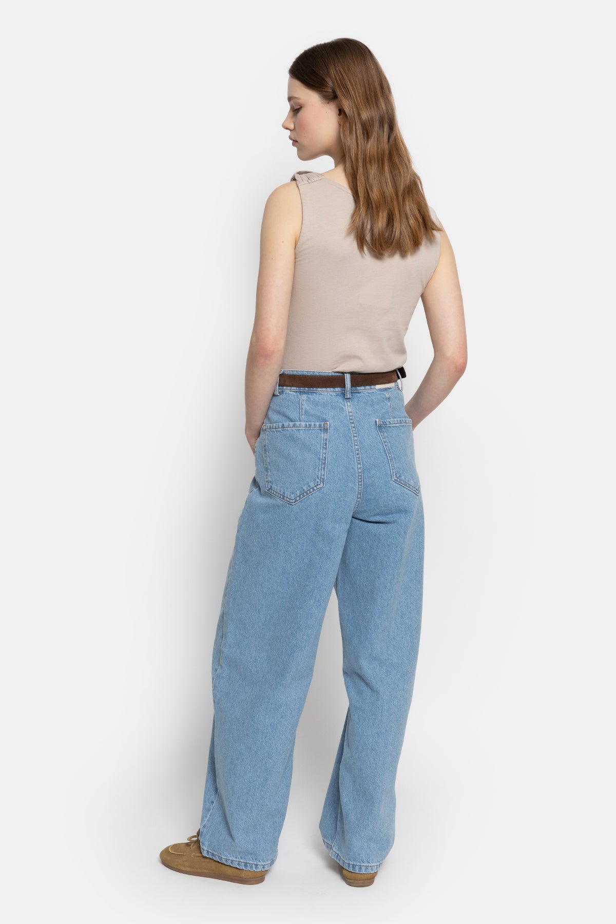 T-shirt Nutty, avec nœud | Taupe Clair