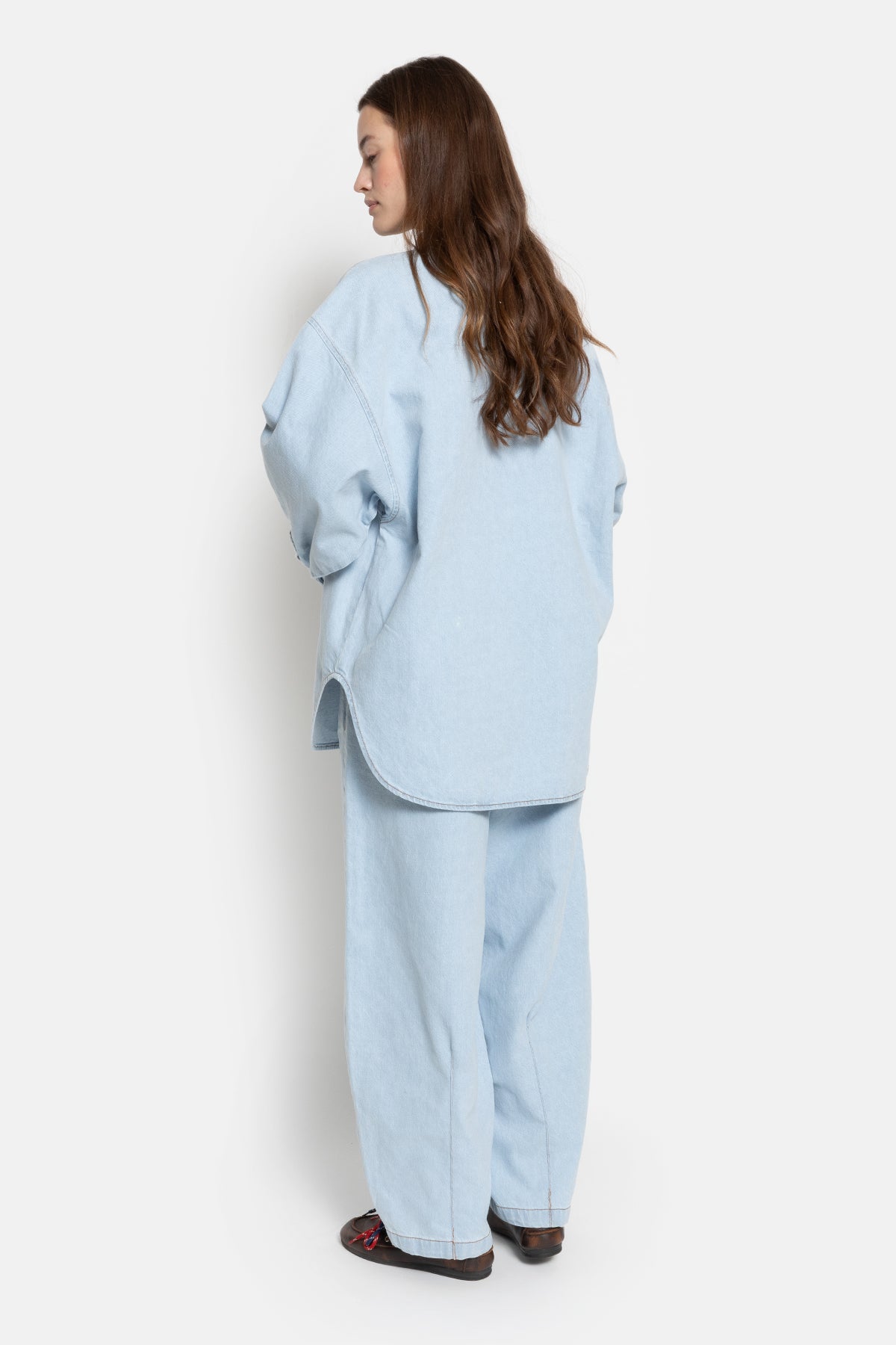 Okay Puffy Denim Pants | Light Blue