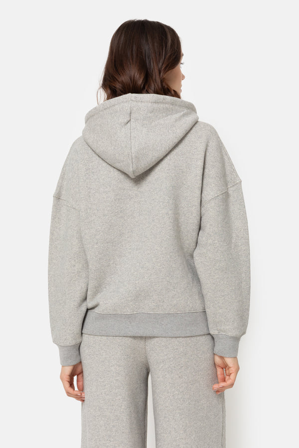 Lenon Hoodie With Zipper | Marled Grey