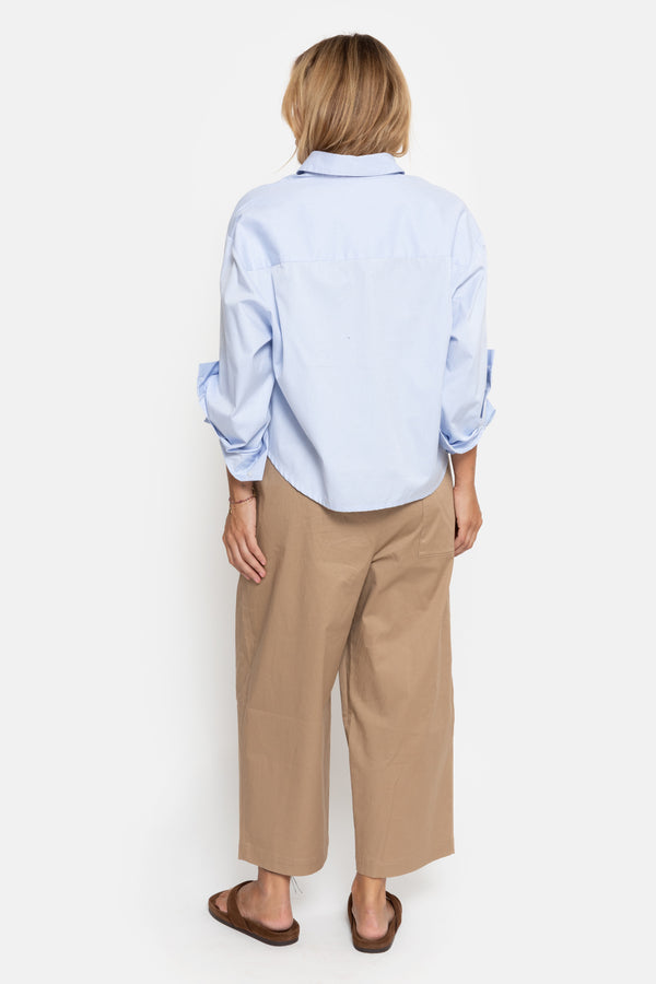 Ocean Cropped Shirt | Light Blue