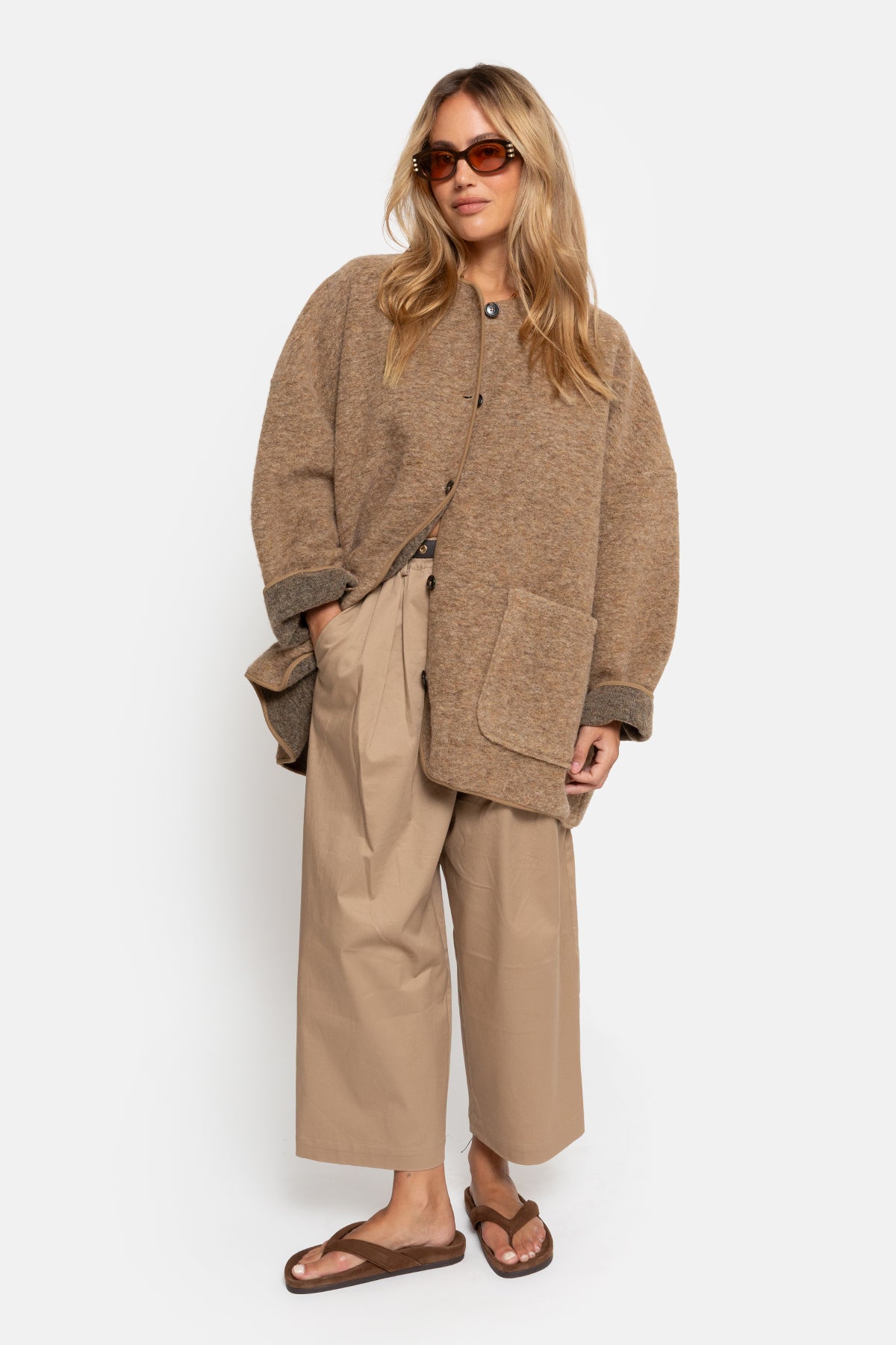 Hannah Wooly Jacket | Camel – Âme antwerp