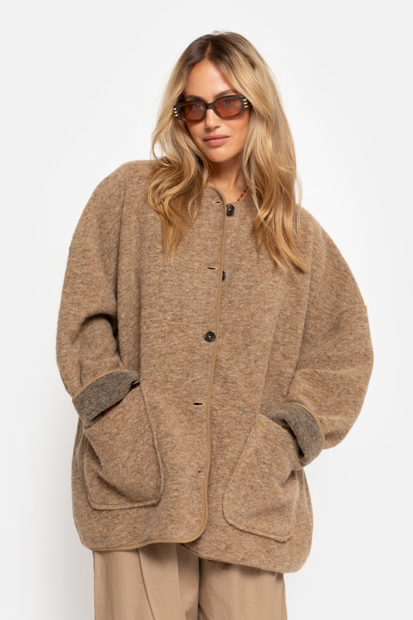 Hannah Wooly Jacket | Camel